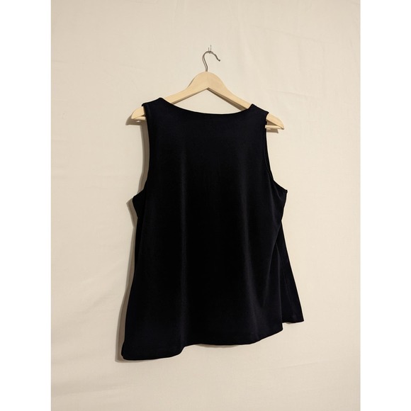 Dialogue the new language of style black stretchy wide tank top womens large - Picture 3 of 4